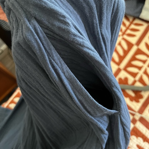 Pact Coastal Double Gauze Tiered Maxi Skirt in French Navy - Picture 8 of 10